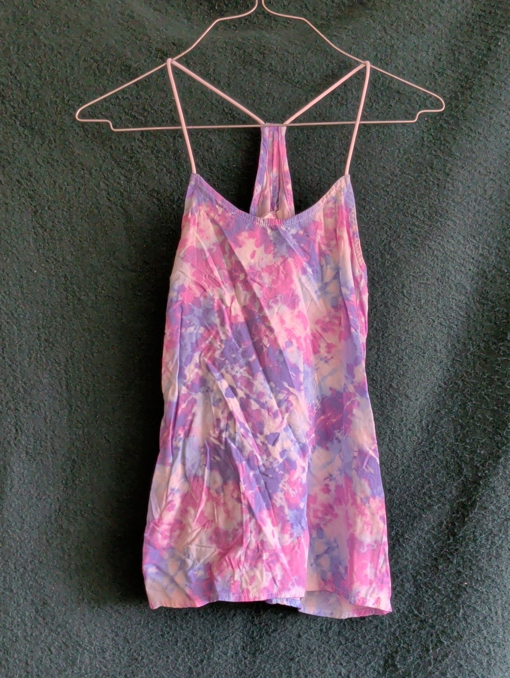 No Boundaries Pink & Purple Satin-Feel Tie-Dye Chemise